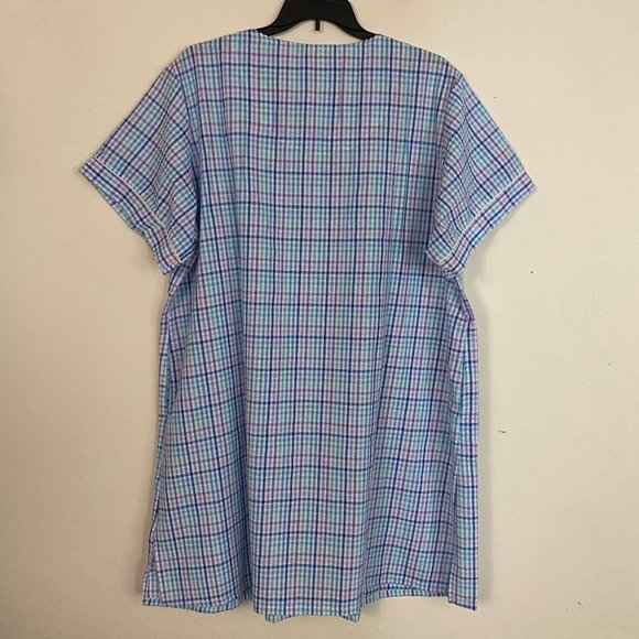 Miss Elaine Seersucker Robe Duster 3X - Picture 6 of 11